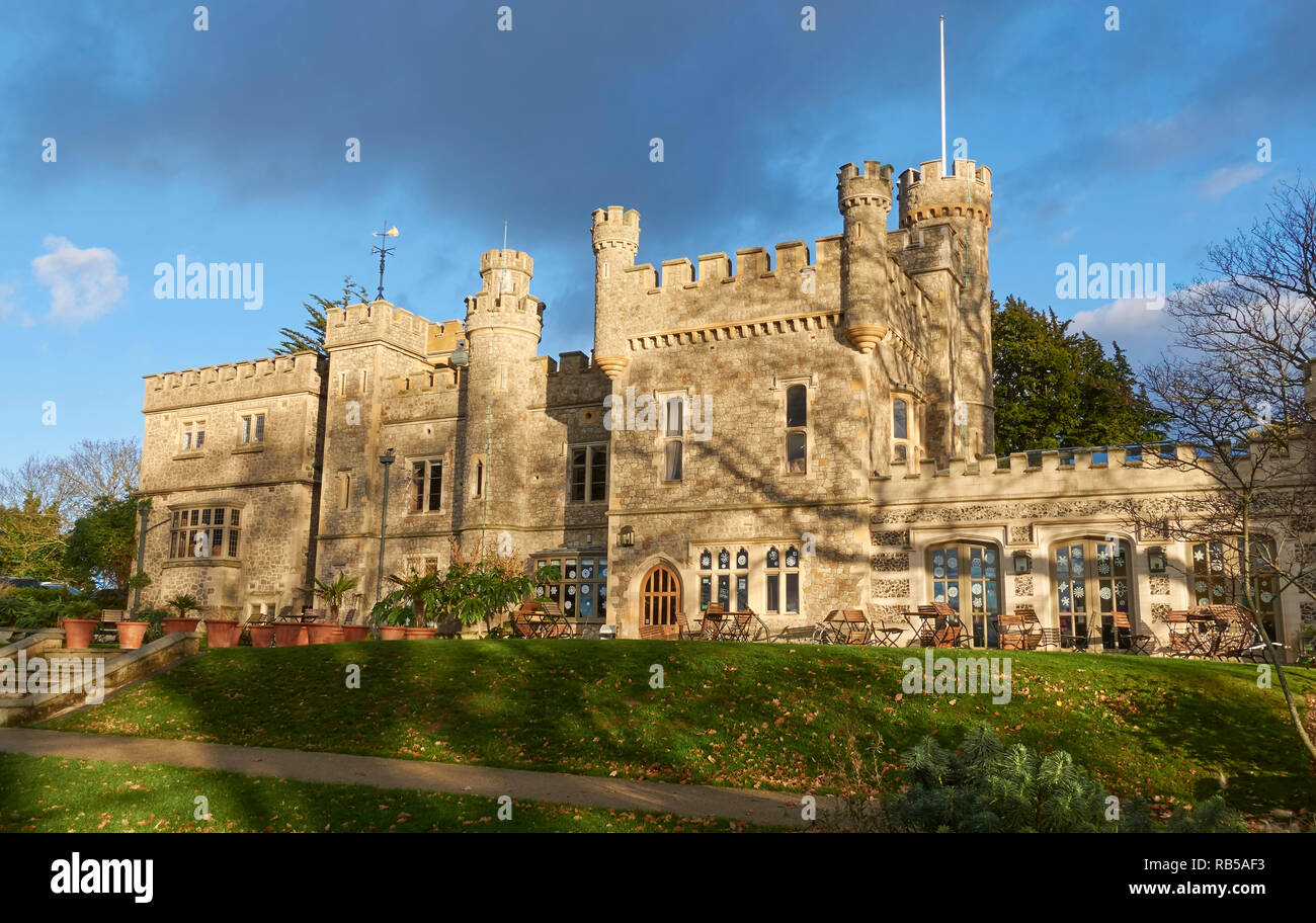 Whitstable Castle (formerly known as Tankerton Towers), Whitstable, Kent. Stock Photo