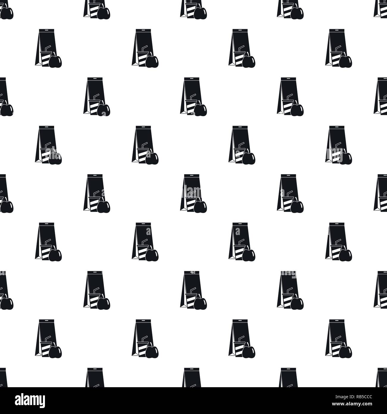 Lunch pack pattern seamless vector repeat geometric for any web design Stock Vector