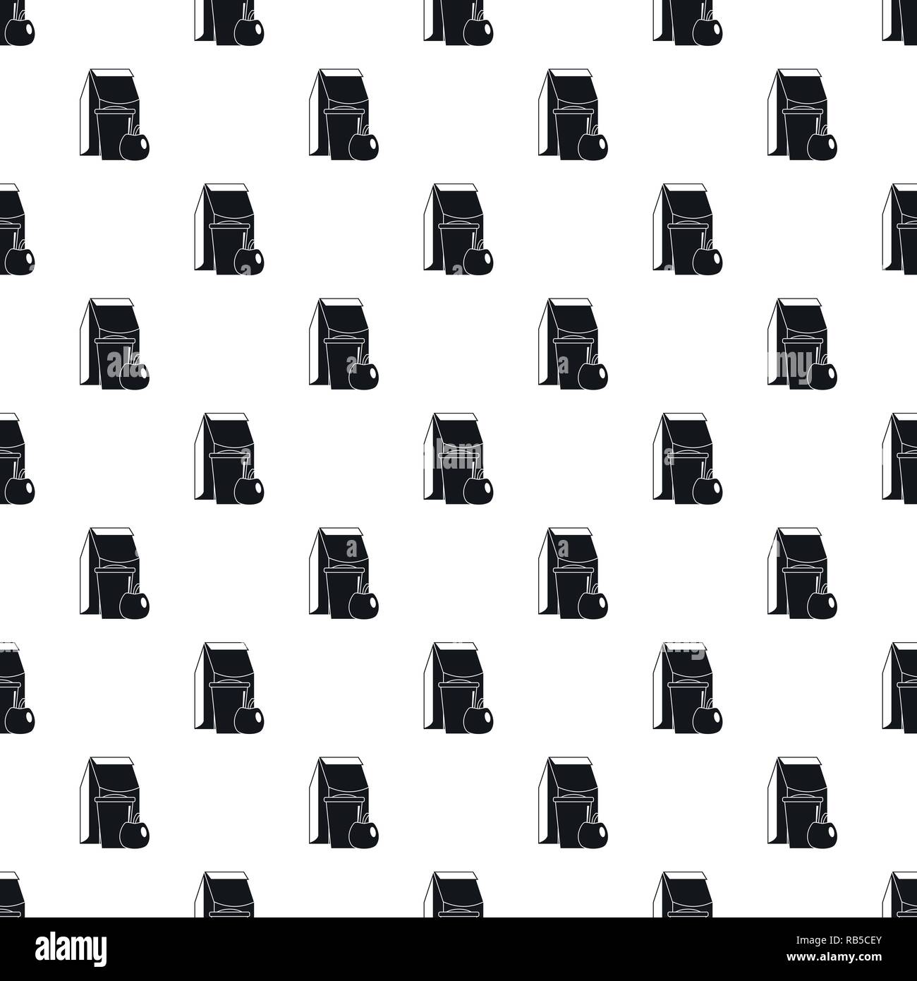 Lunch apple pack pattern seamless vector repeat geometric for any web design Stock Vector