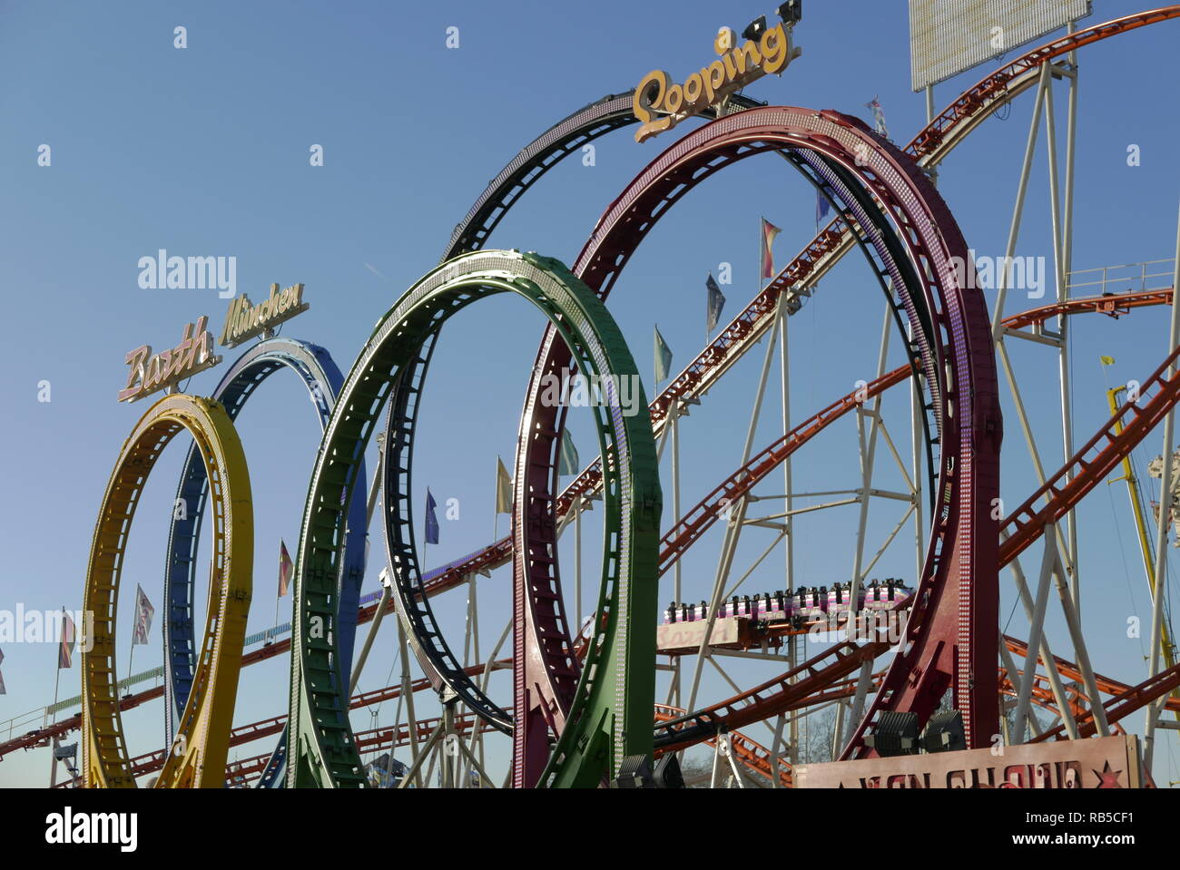 World's largest transportable roller coaster at Hyde Park Winter Wonderland  Fair in London Stock Photo - Alamy