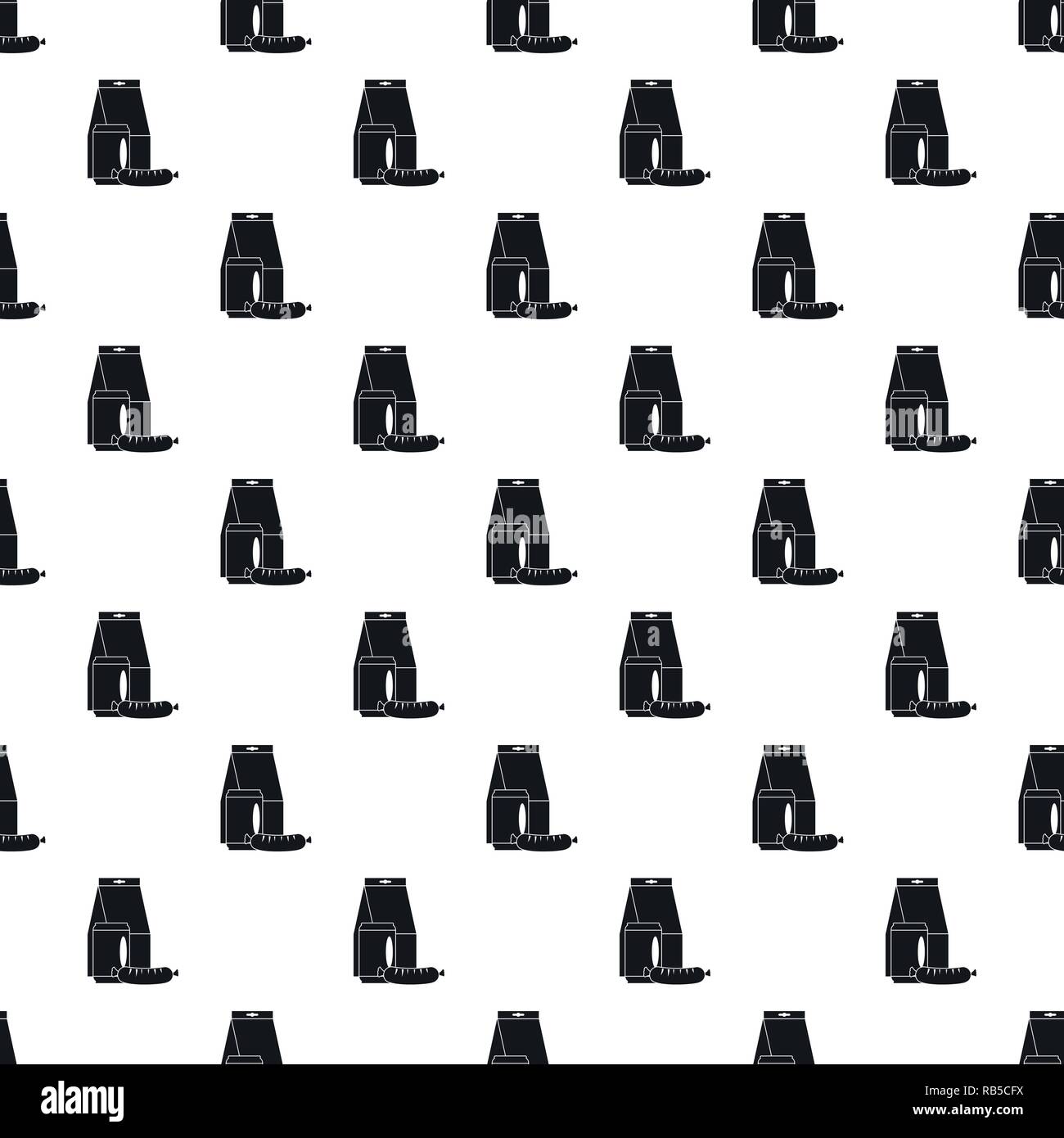 Lunch box sausage pattern seamless vector repeat geometric for any web design Stock Vector