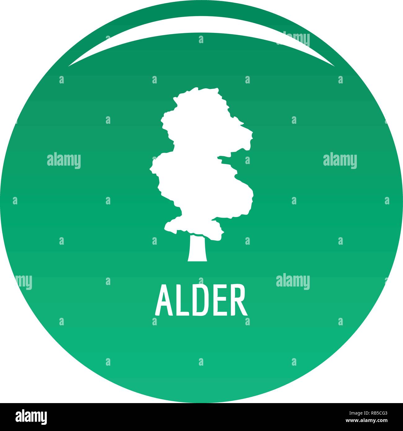 Alder tree icon. Simple illustration of alder tree vector icon for any ...