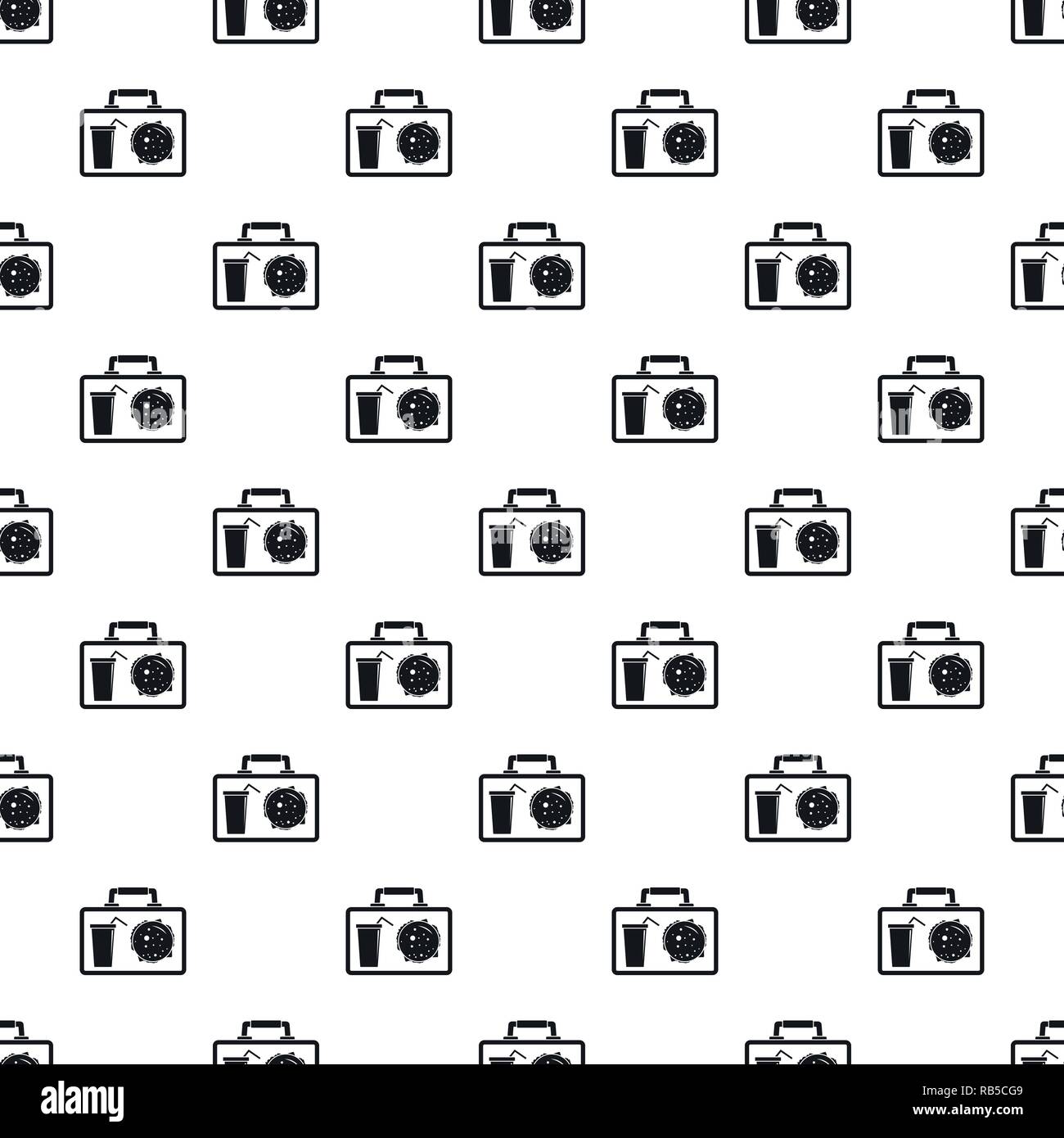 Lunch bag pattern seamless vector repeat geometric for any web design Stock Vector