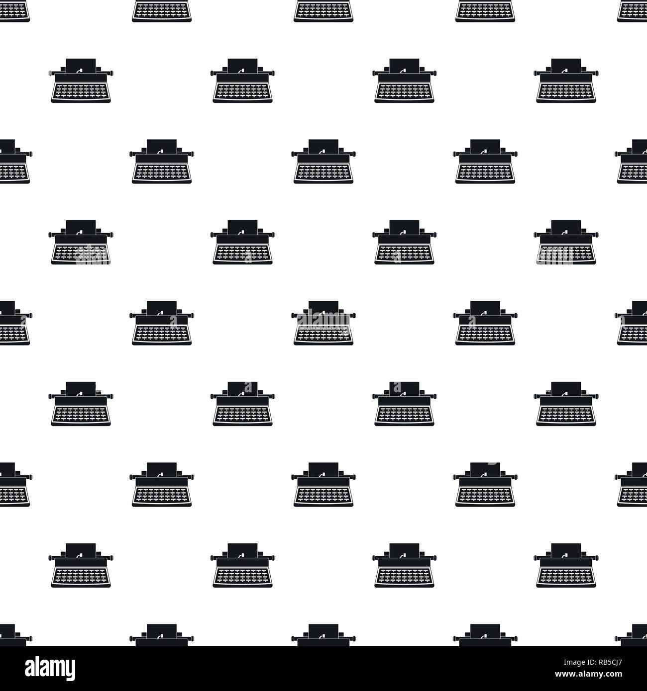 Old typewriter pattern seamless vector repeat geometric for any web design Stock Vector