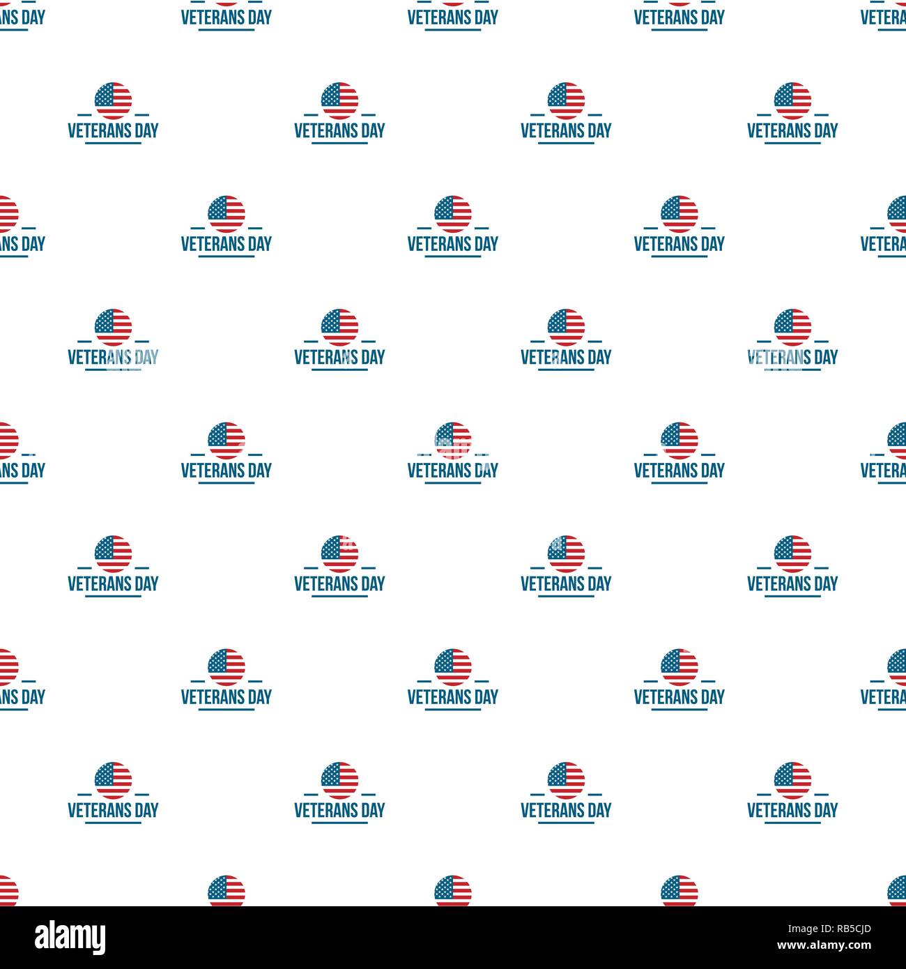 Us veterans day pattern seamless vector repeat for any web design Stock Vector