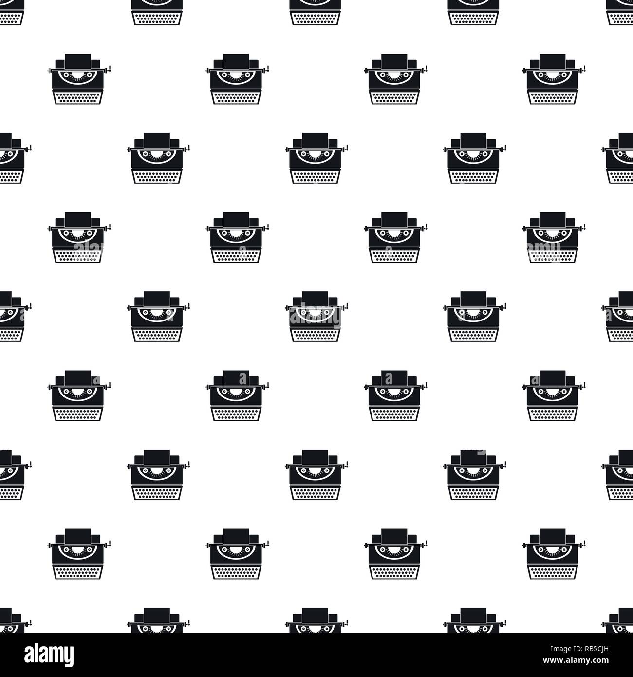 Classic typewriter pattern seamless vector repeat geometric for any web design Stock Vector