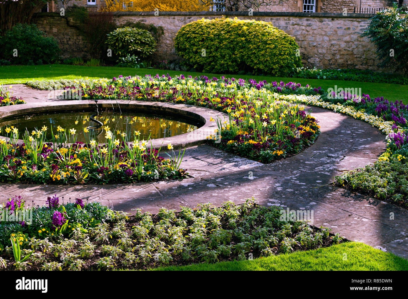 Christchurch College Garden Oxford, England. Stock Photo