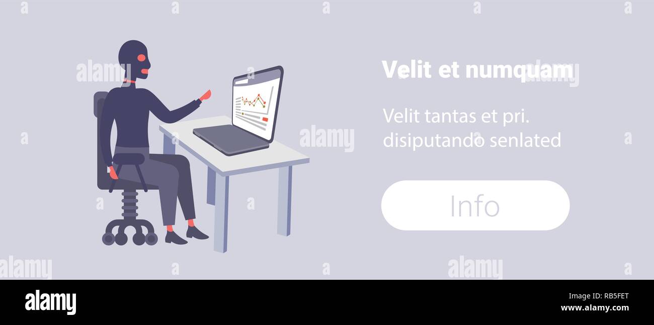 man in black mask sitting workplace using laptop hacker activity concept viruses financial data privacy attack internet information security concept flat horizontal copy space Stock Vector