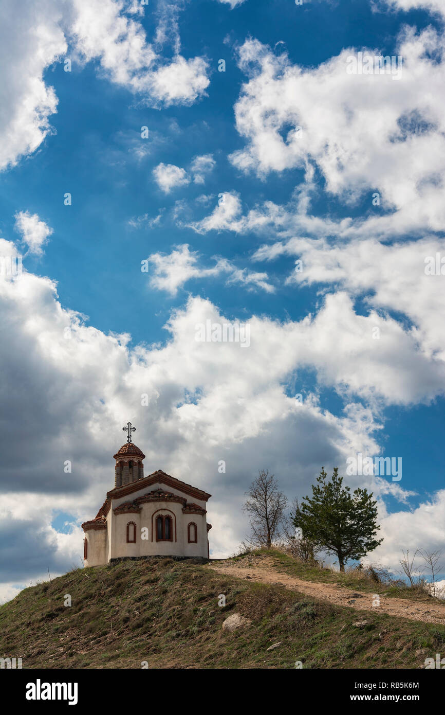 small chapel in mountain Stock Photo