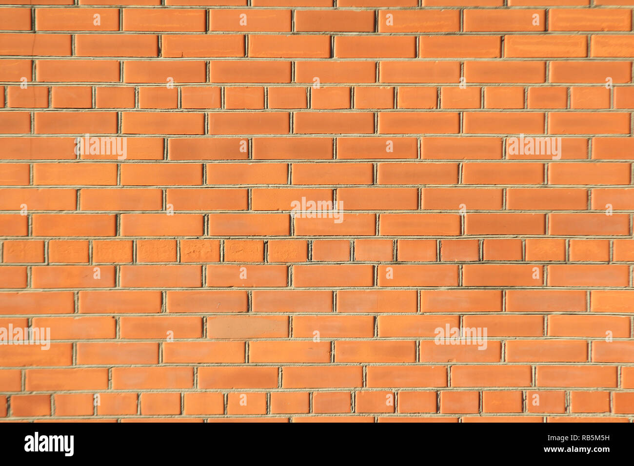 Beautiful view of orange brick wall texture. Stock Photo
