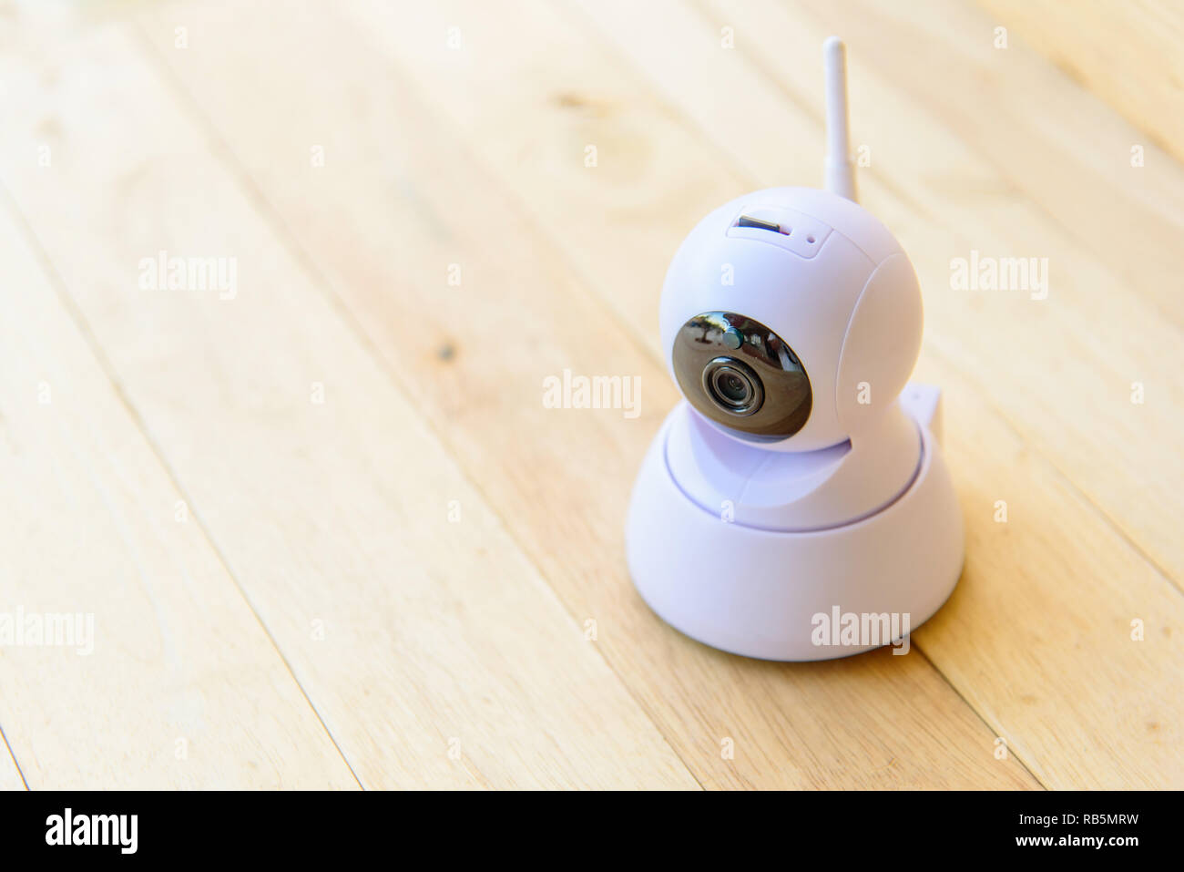 cctv camera on wood plate Stock Photo - Alamy