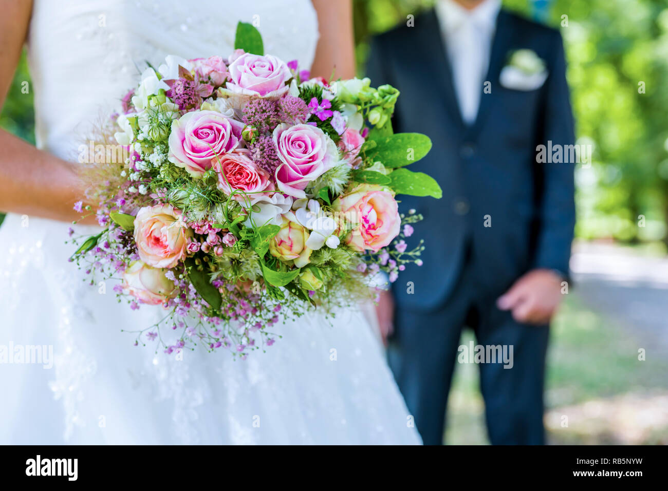 Wedding flowers, Bride Stock Photo Alamy