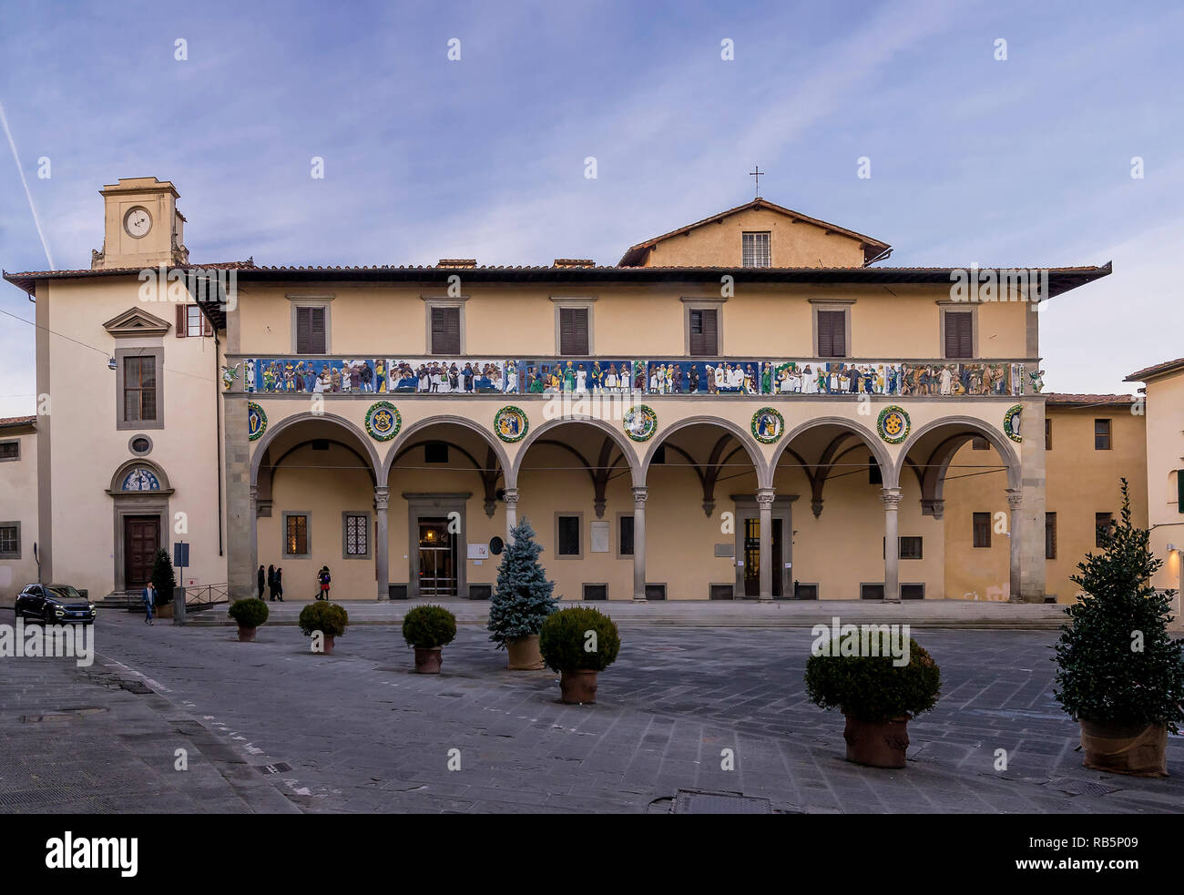 The ancient Ospedale del Ceppo in Pistoia, Tuscany, Italy Stock Photo