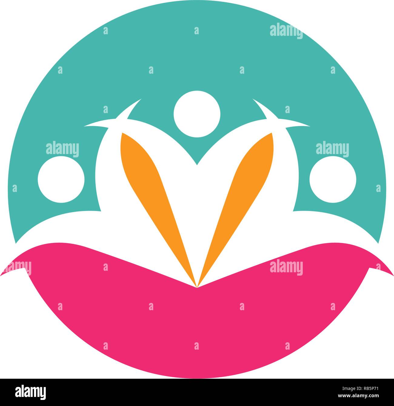 Adoption and community care Logo template vector icons Stock Vector