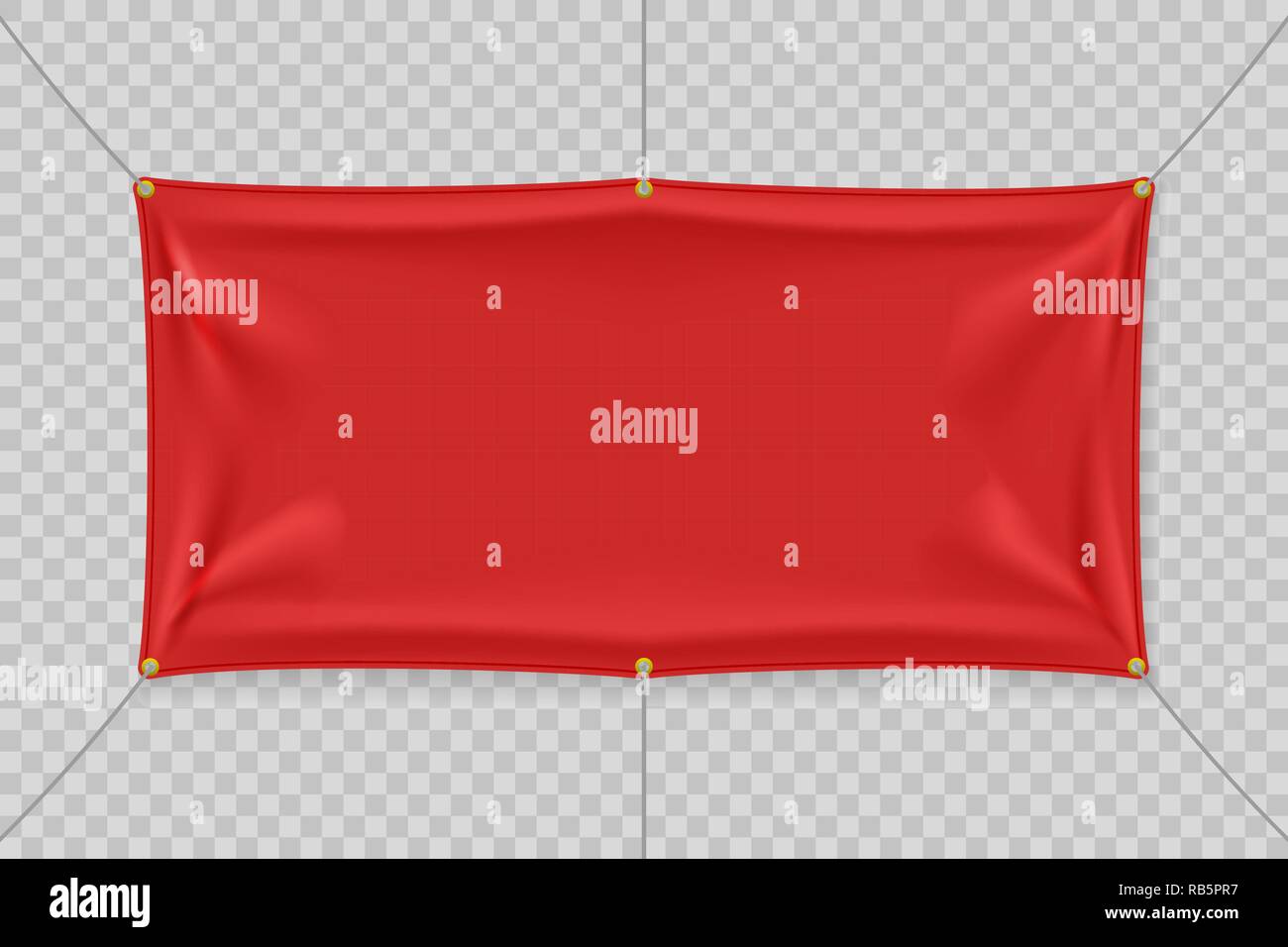 Download Red Textile Banner With Folds Blank Hanging Fabric Template Empty Mockup Vector Illustration Stock Vector Image Art Alamy Yellowimages Mockups