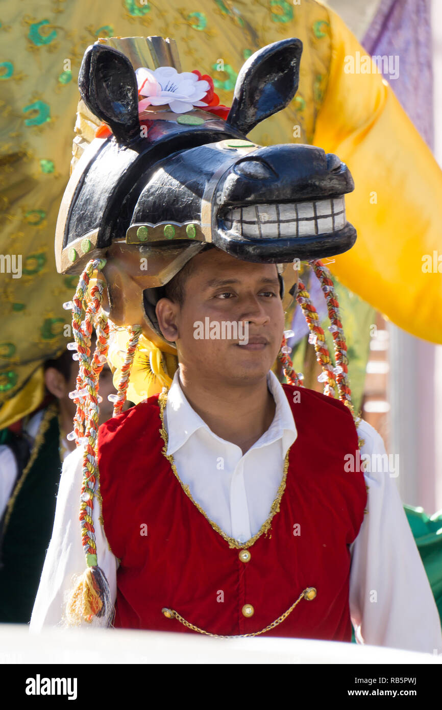 Granada Nicaragua February 15 2017 People wearing traditional dress and colorful masks during celebration of Carnival. Nicaragua traditional fol Stock Photo Alamy