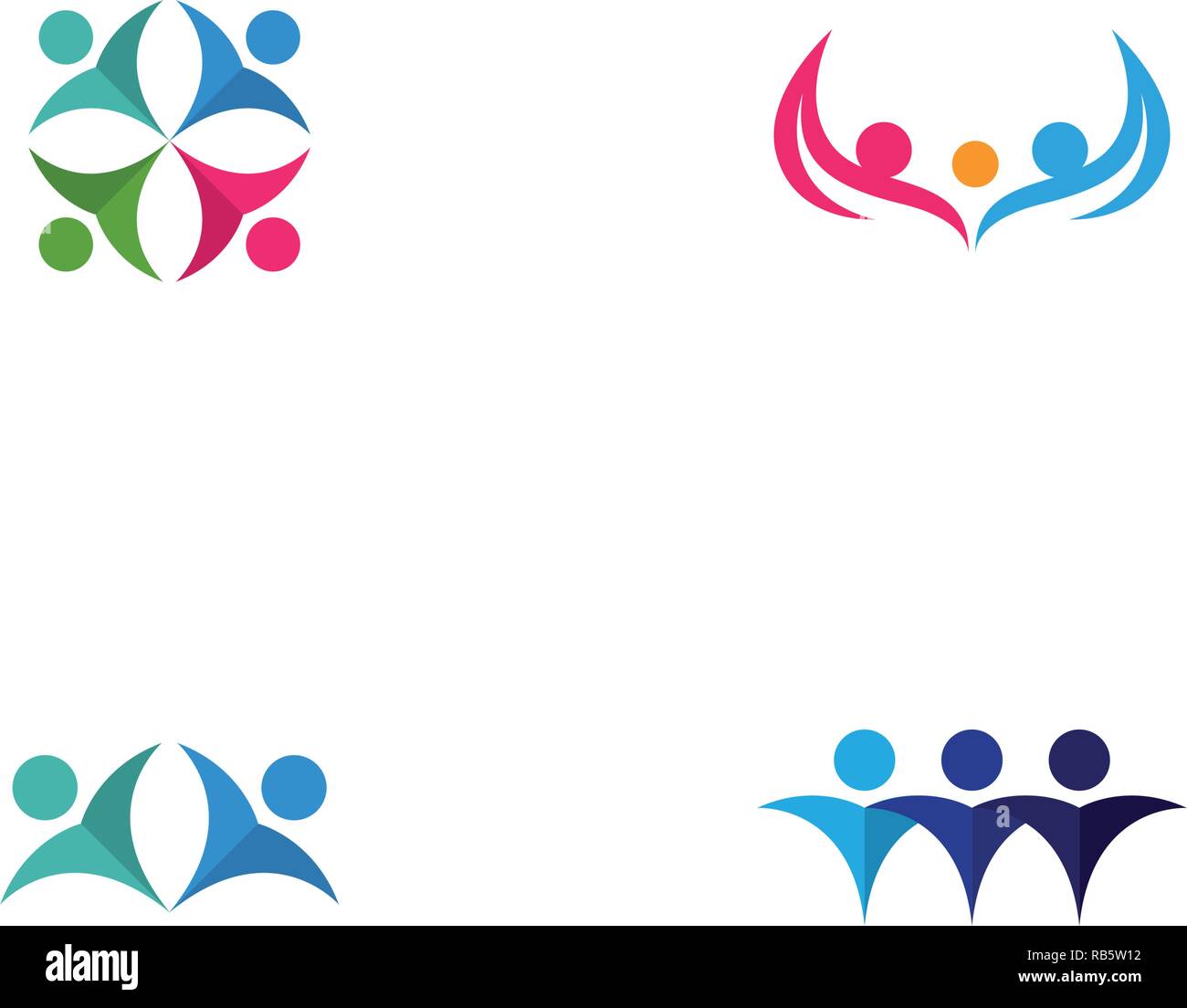Adoption and community care Logo template vector icon Stock Vector
