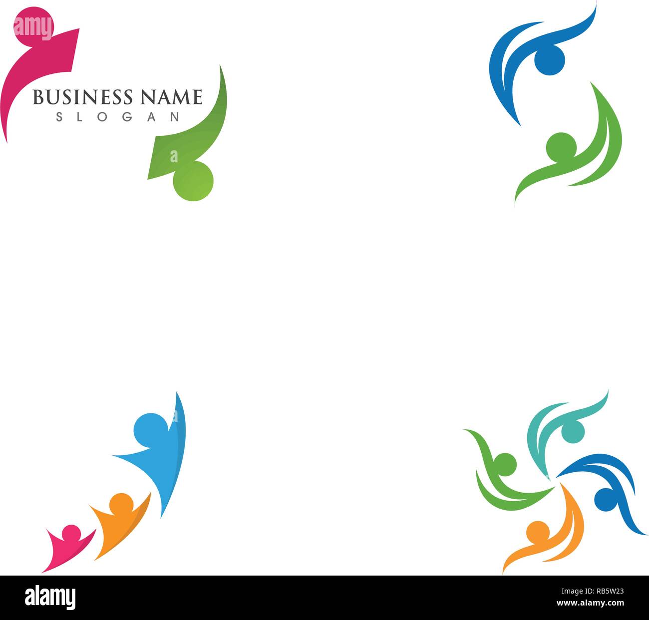 Adoption and community care Logo template vector icon Stock Vector