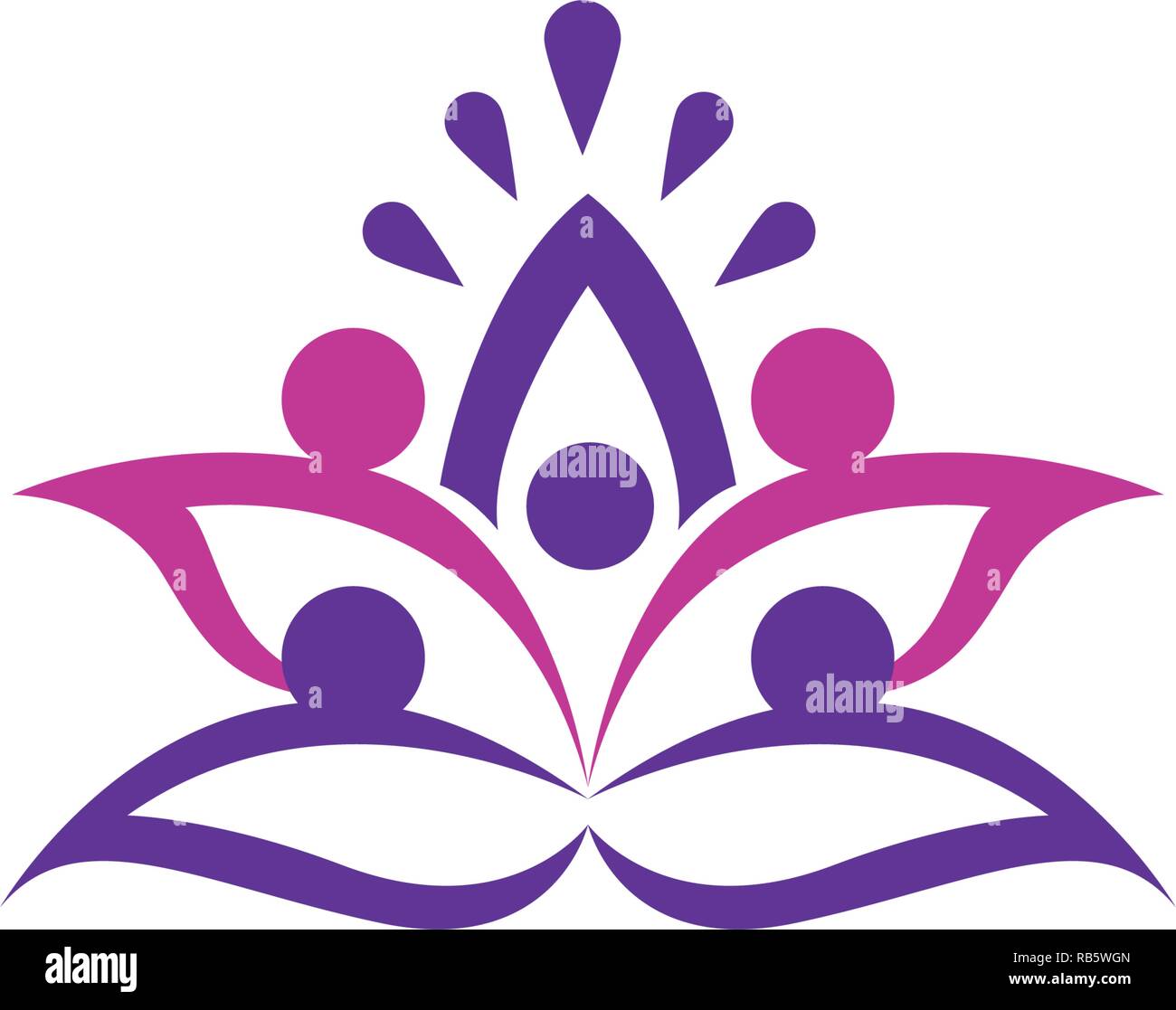 Lotus flower logo and symbols vector template icons Stock Vector Image ...