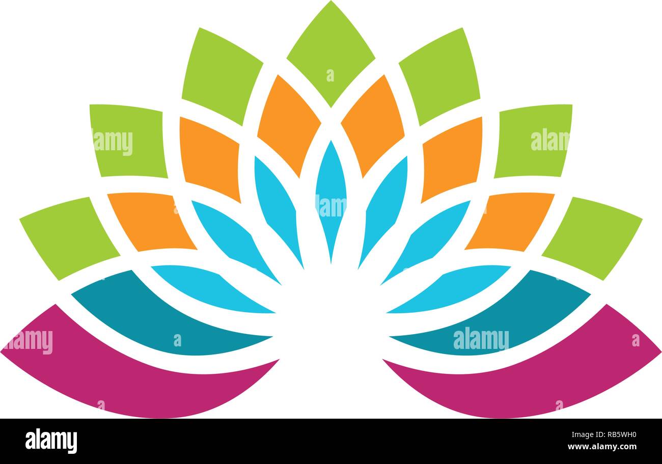 Lotus flower logo and symbols vector template icons Stock Vector Image ...