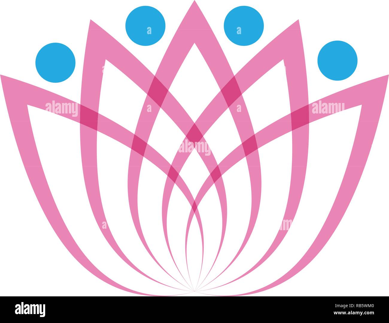 Lotus flower logo and symbols vector template icons Stock Vector Image ...