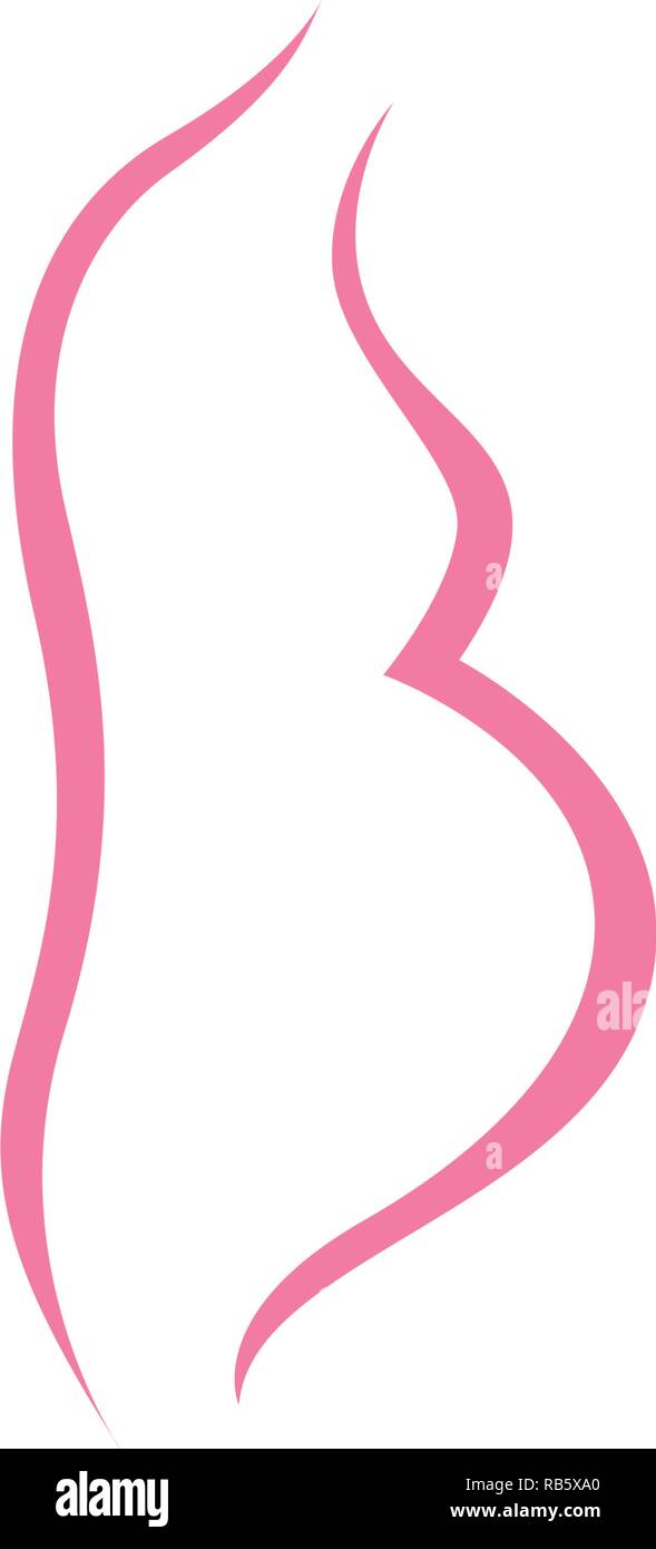 Happy pregnant woman touching her belly. Pregnancy Stock Vector Image