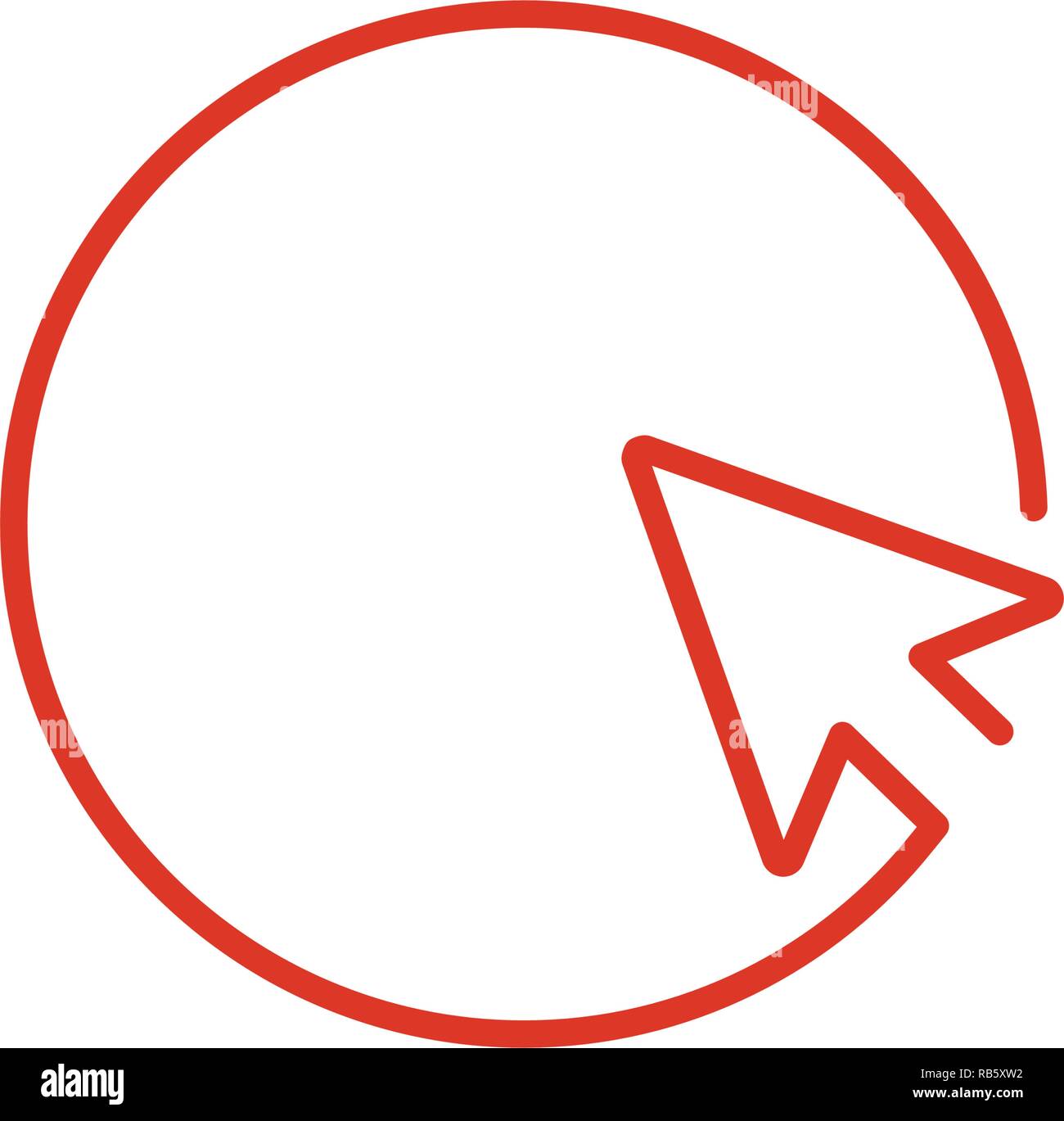 Arrow indicates the direction inside the circle icon, vector ...