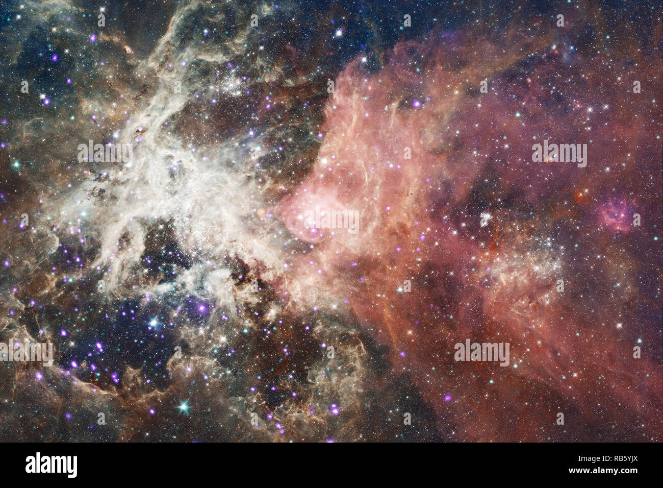 Nebula an interstellar cloud of star dust. Outer space image. Elements