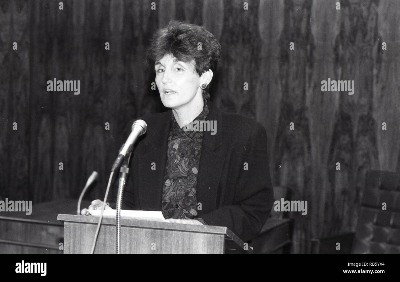 Conal Adleman at PAHO - Speaking at podium Stock Photo