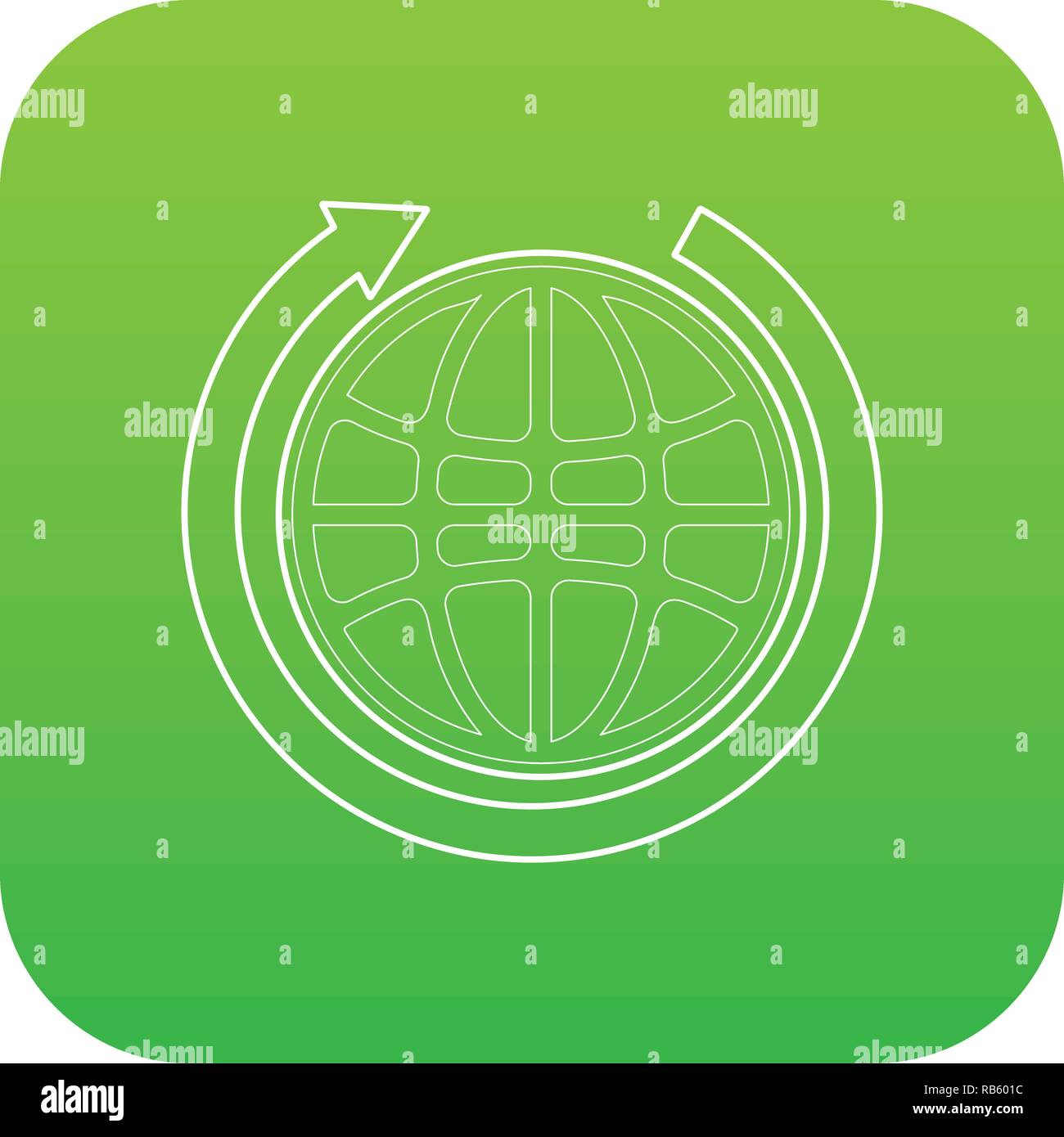 Earth icon green vector Stock Vector Image & Art - Alamy