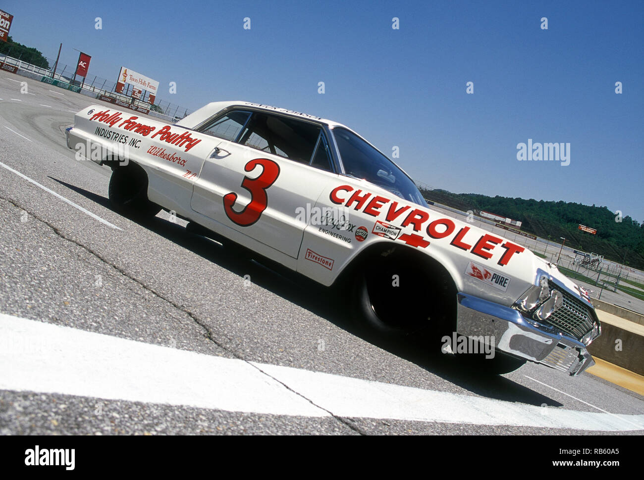 Junior Johnson 1963 Chevrolet Impala SS Mystery Motor car at Wilksboro Speedway Stock Photo