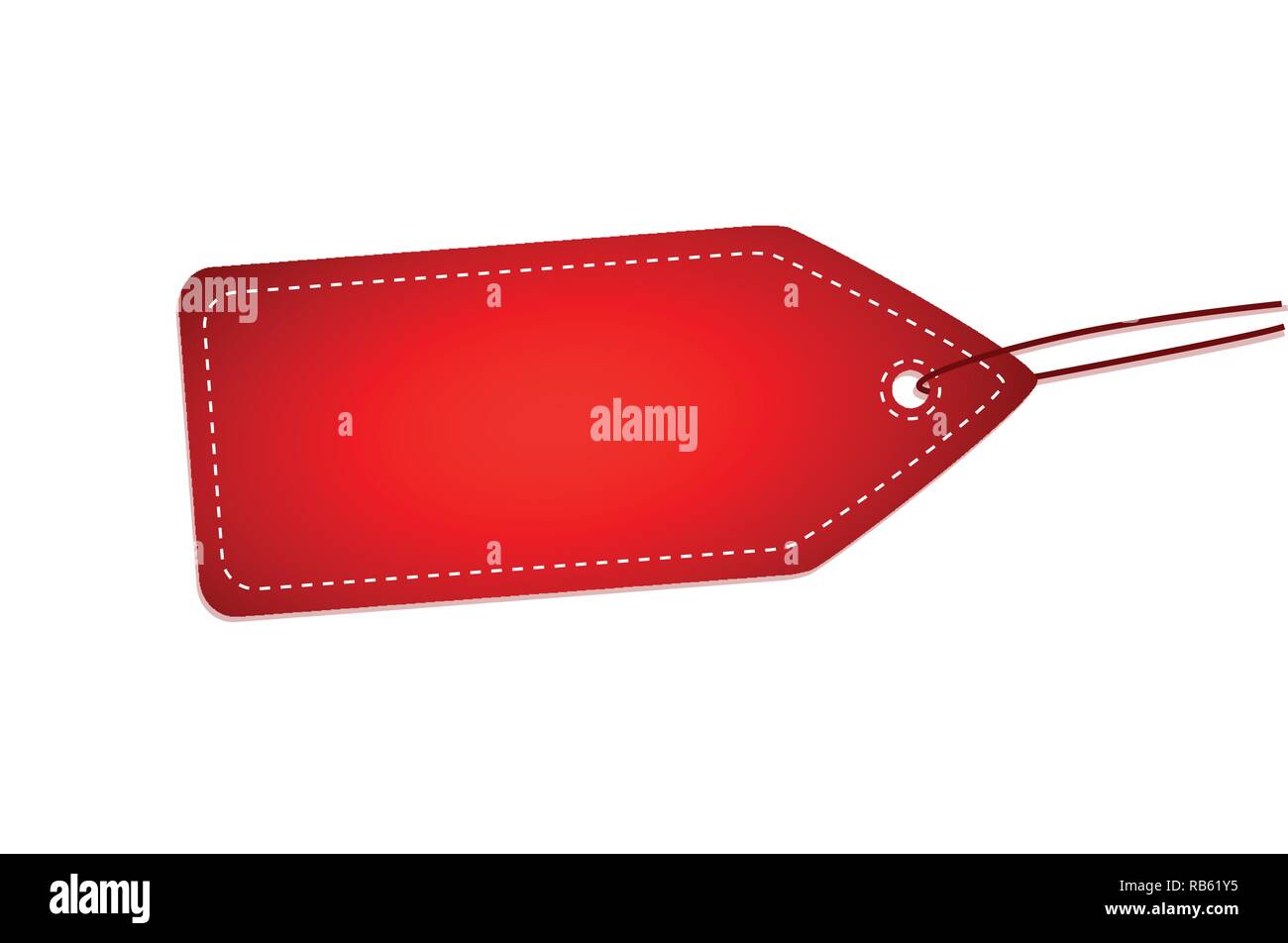 red blank label isolated on white background vector illustration EPS10 ...