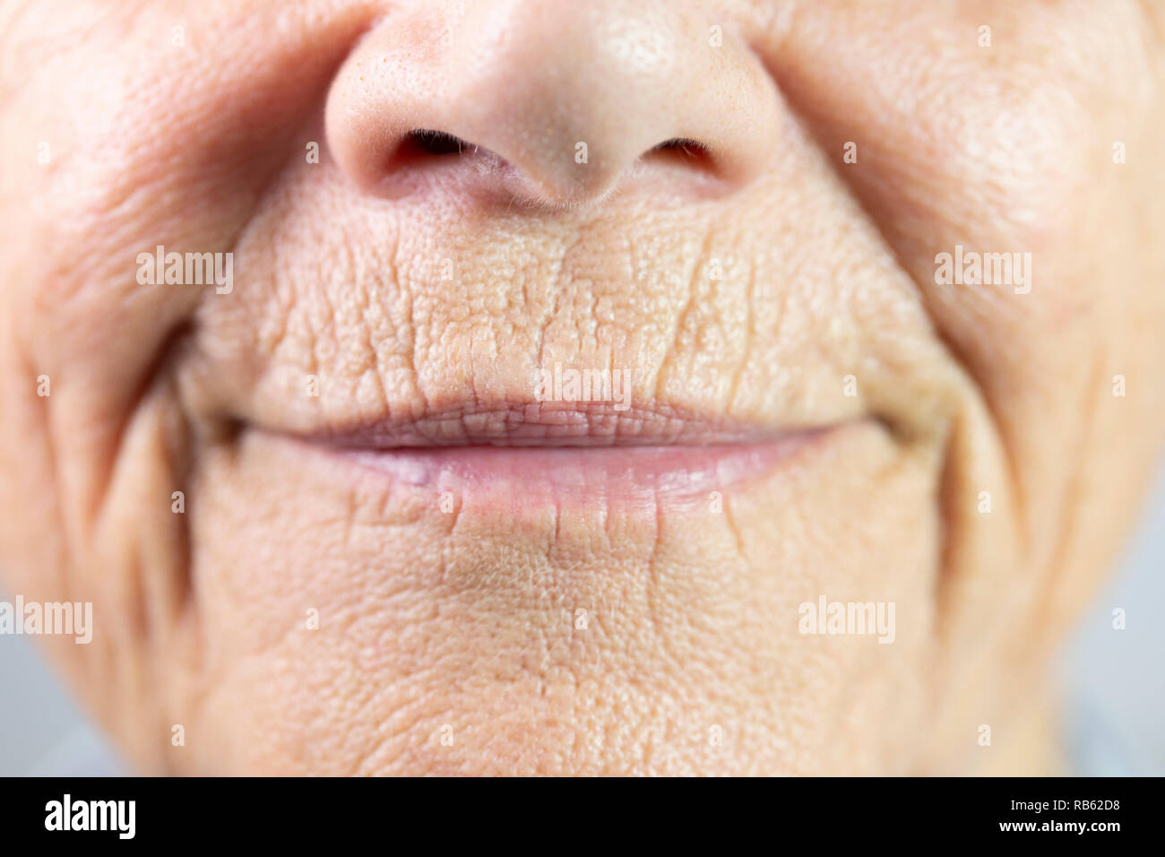 Lips of old woman Stock Photo - Alamy