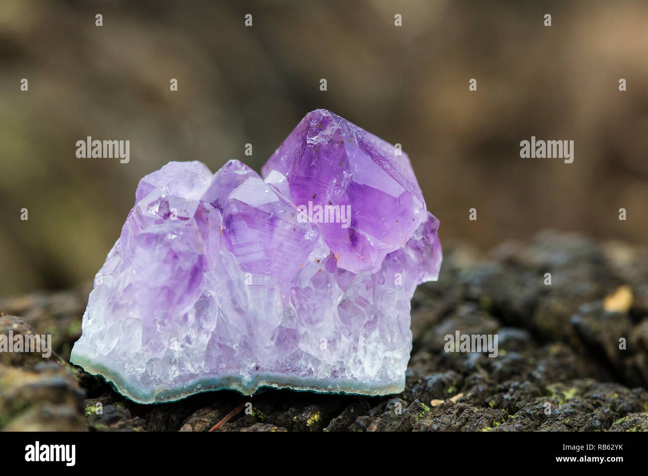 Natural mineral stone Amethyst Stock Photo