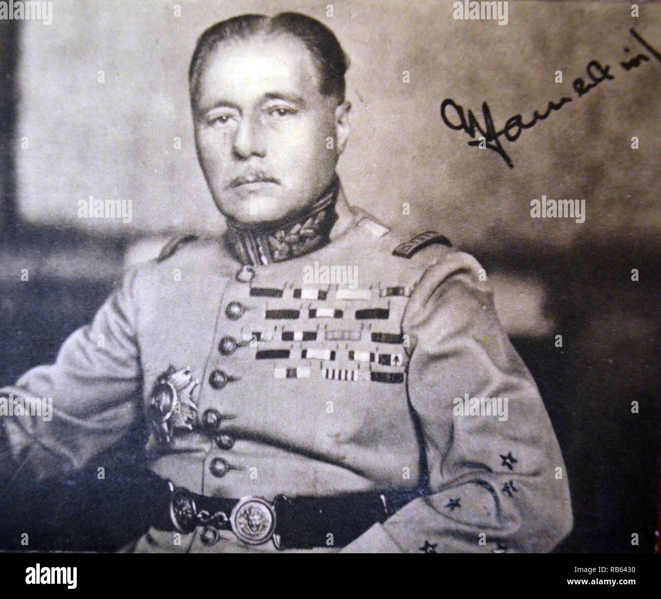 Maurice Gustave Gamelan (20 September 1872 - 18 April 1958) was a French general. Gamelan is remembered for his unsuccessful command of the French military in 1940 during the Battle of France and his steadfast defence of republican values. Stock Photo