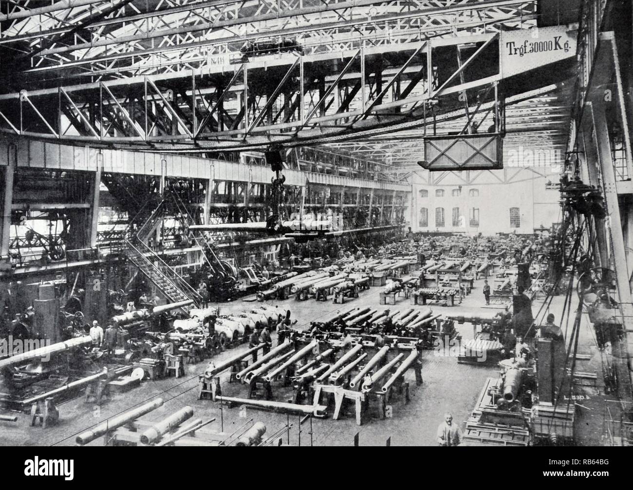 The Krupp Gun Works in Essen, Germany, during World War I Stock Photo