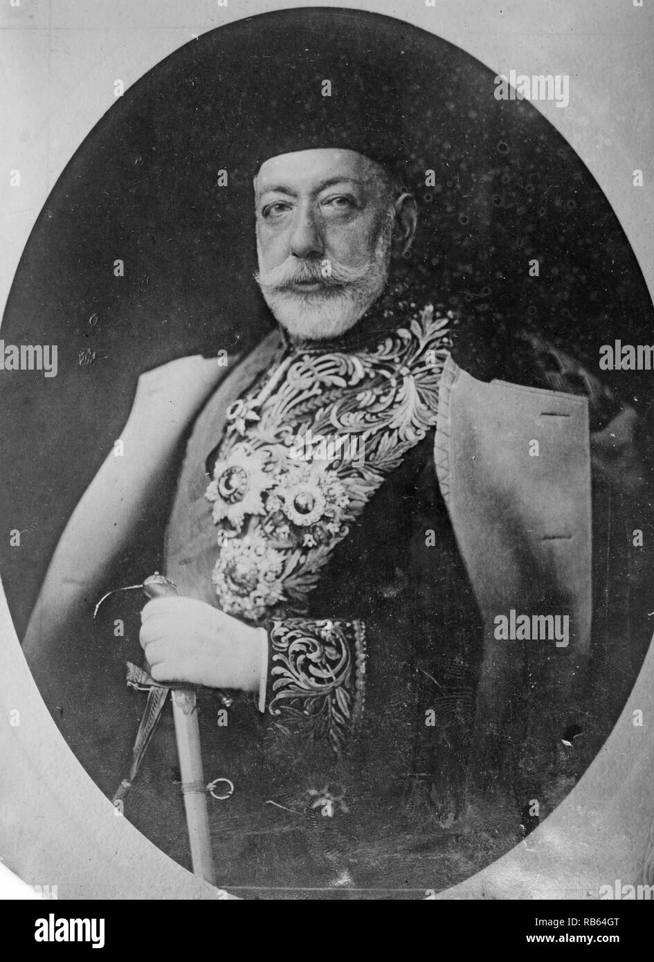 Mehmed V Reshad November 1844 - 3/4 July 1918) 35th Ottoman Sultan. He was the son of Sultan Abdulmecid I. He was succeeded by his half-brother Mehmed VI. Stock Photo