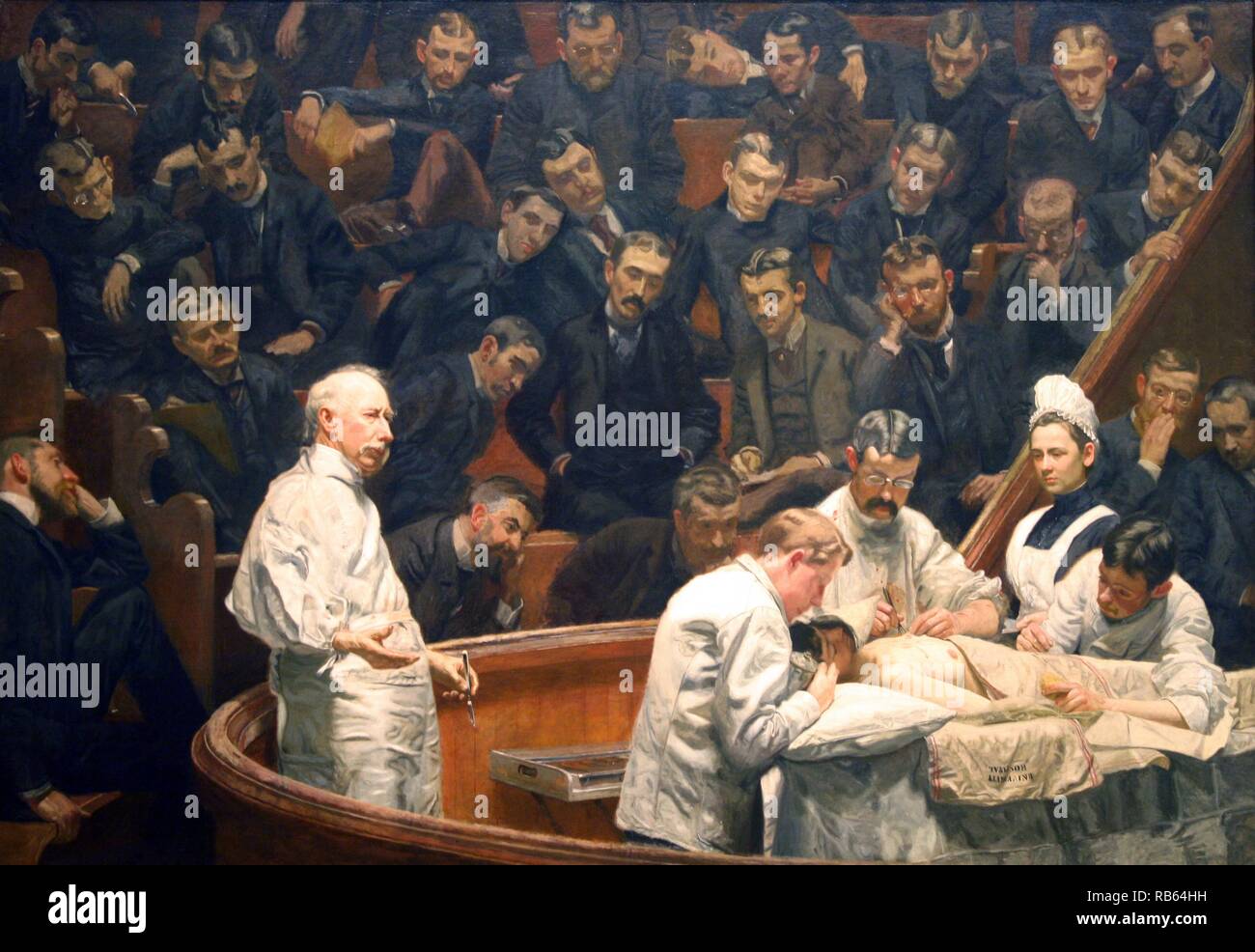 The Agnew Clinic by Thomas Eakins. The Agnew Clinic, or, The Clinic of Dr. Agnew, is an 1889 oil painting by American artist Thomas Eakins. commissioned to honor anatomist and surgeon David Hayes Agnew, on his retirement from teaching at the University of Pennsylvania Stock Photo