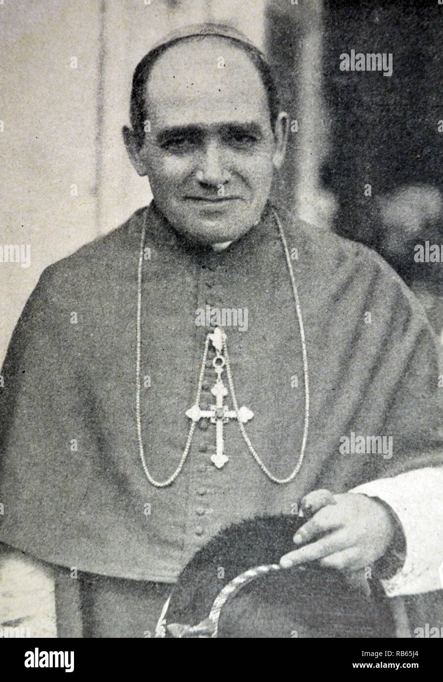 Pedro Segura y SA!enz (4 December 1880-8 April 1957) was a Spanish Cardinal of the Roman Catholic Church who served as Archbishop of Toledo from 1927 to 1931, and Archbishop of Seville from 1937 until his death. Segura was elevated to the cardinalate in 1927. Stock Photo