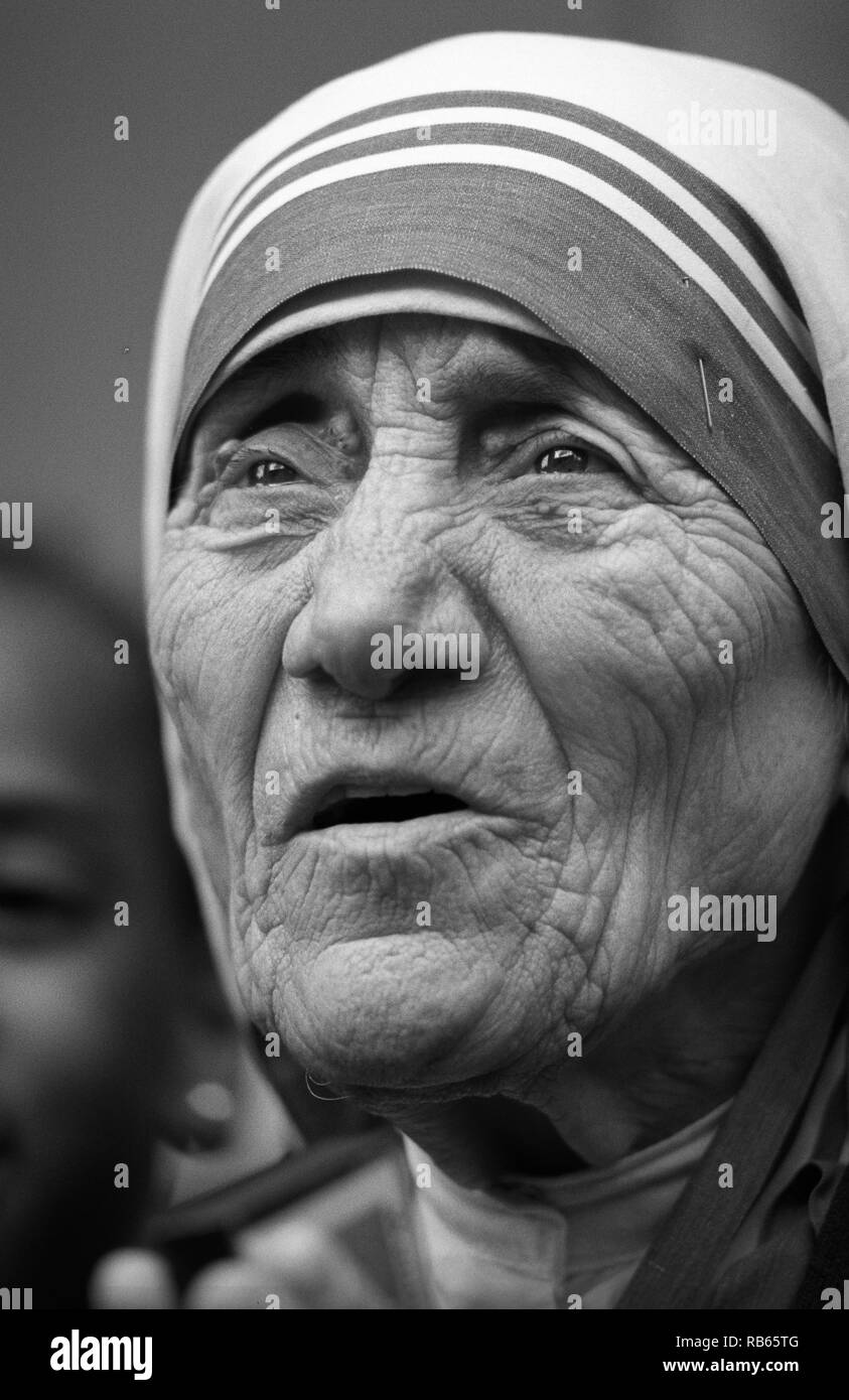 Mother Teresa of Calcutta Picture by DAVID BAGNALL Stock Photo