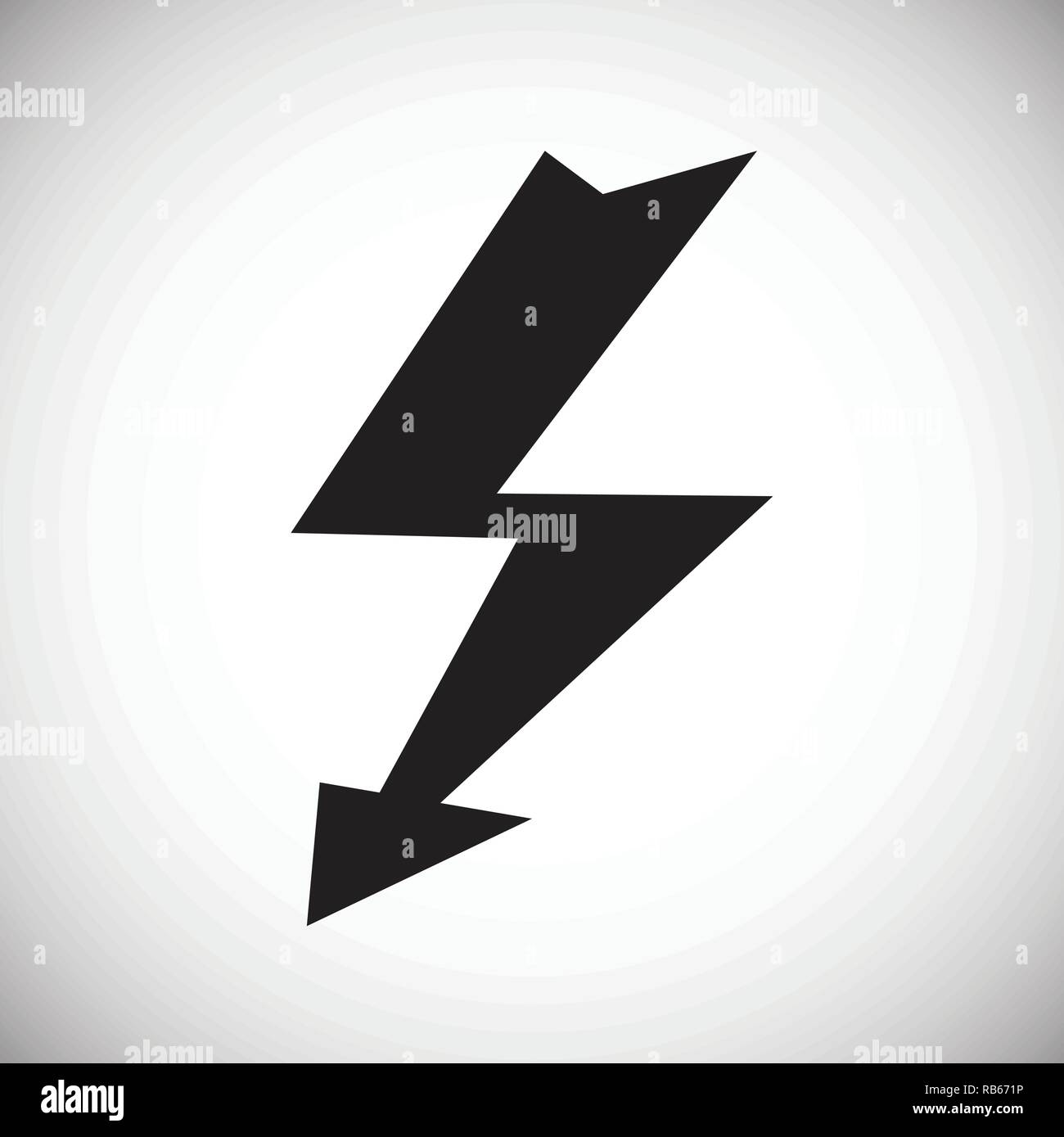 Lightning icon on white background for graphic and web design, Modern ...
