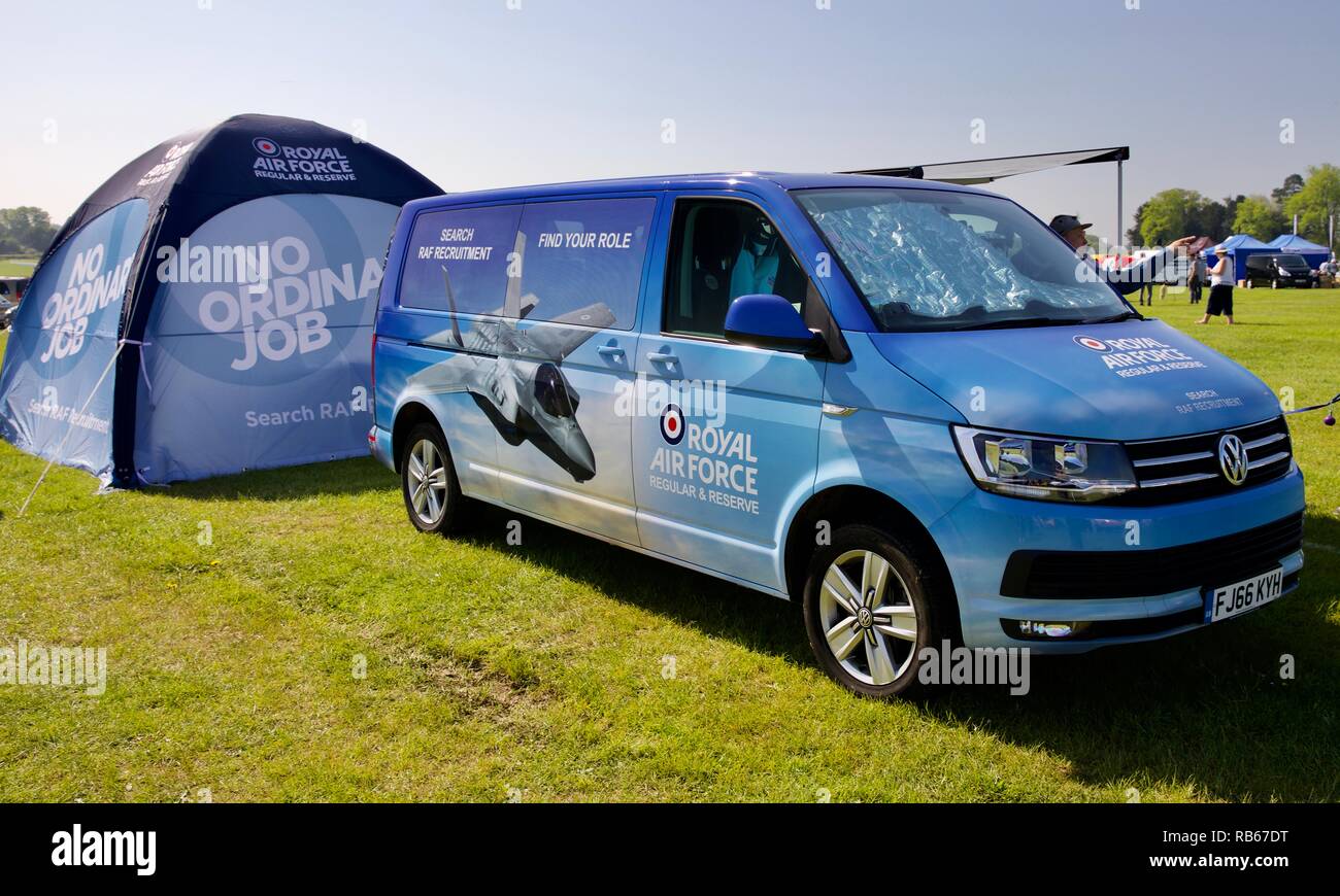 Royal Air Force mobile recruiting van at Shuttleworth Stock Photo - Alamy