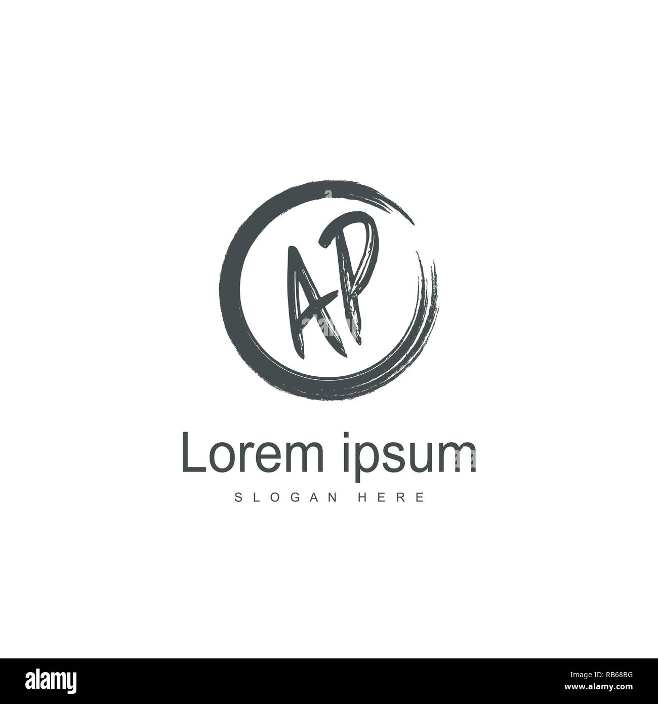 AP Letters Logo Design. Simple and Creative Black Letter Concept ...