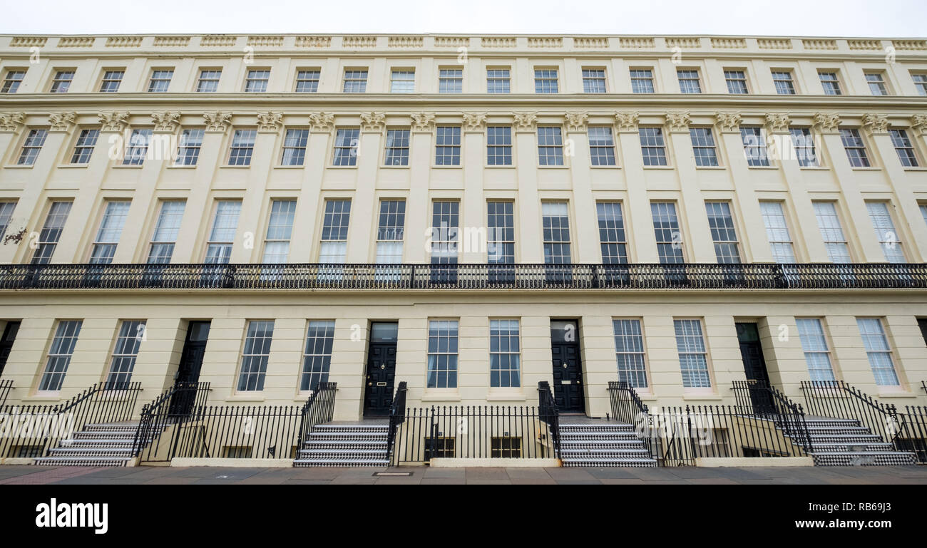 Photo of the facade of Brunswick Terrace on the sea front in Hove