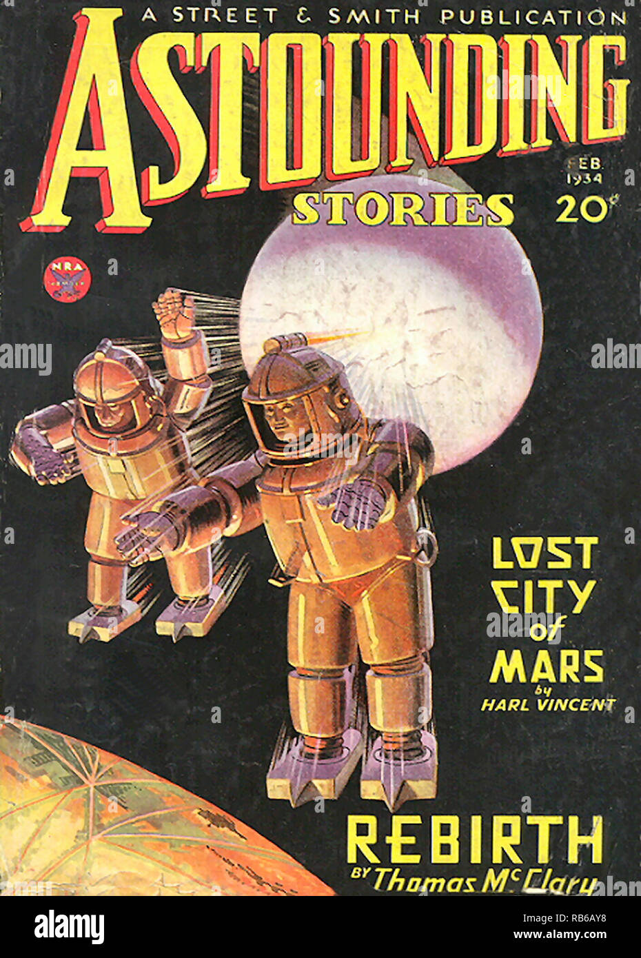 Astounding Stories # 39 February 1934 Stock Photo