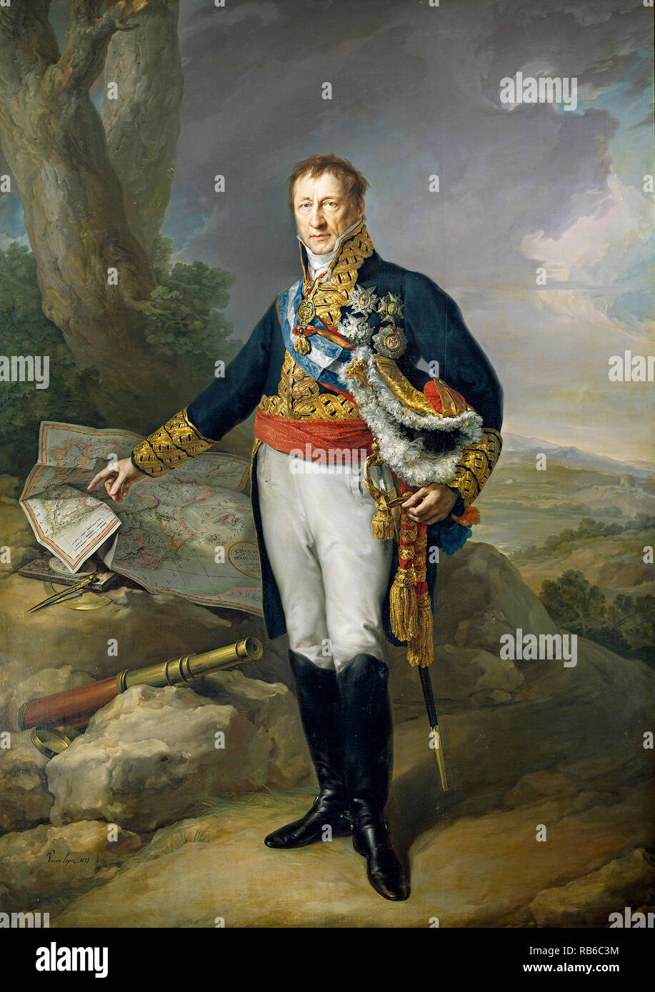 Don Pedro Alcantara Álvarez de Toledo y Salm Salm, 13th Duke of the Infantado (1768 – 1841), Spanish politician and general. Stock Photo