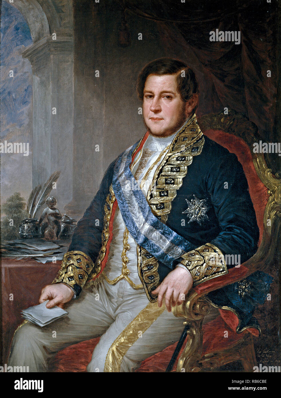 Juan Bravo Murillo (1803 – 1873) Spanish politician and president of the council of ministers of Spain Stock Photo