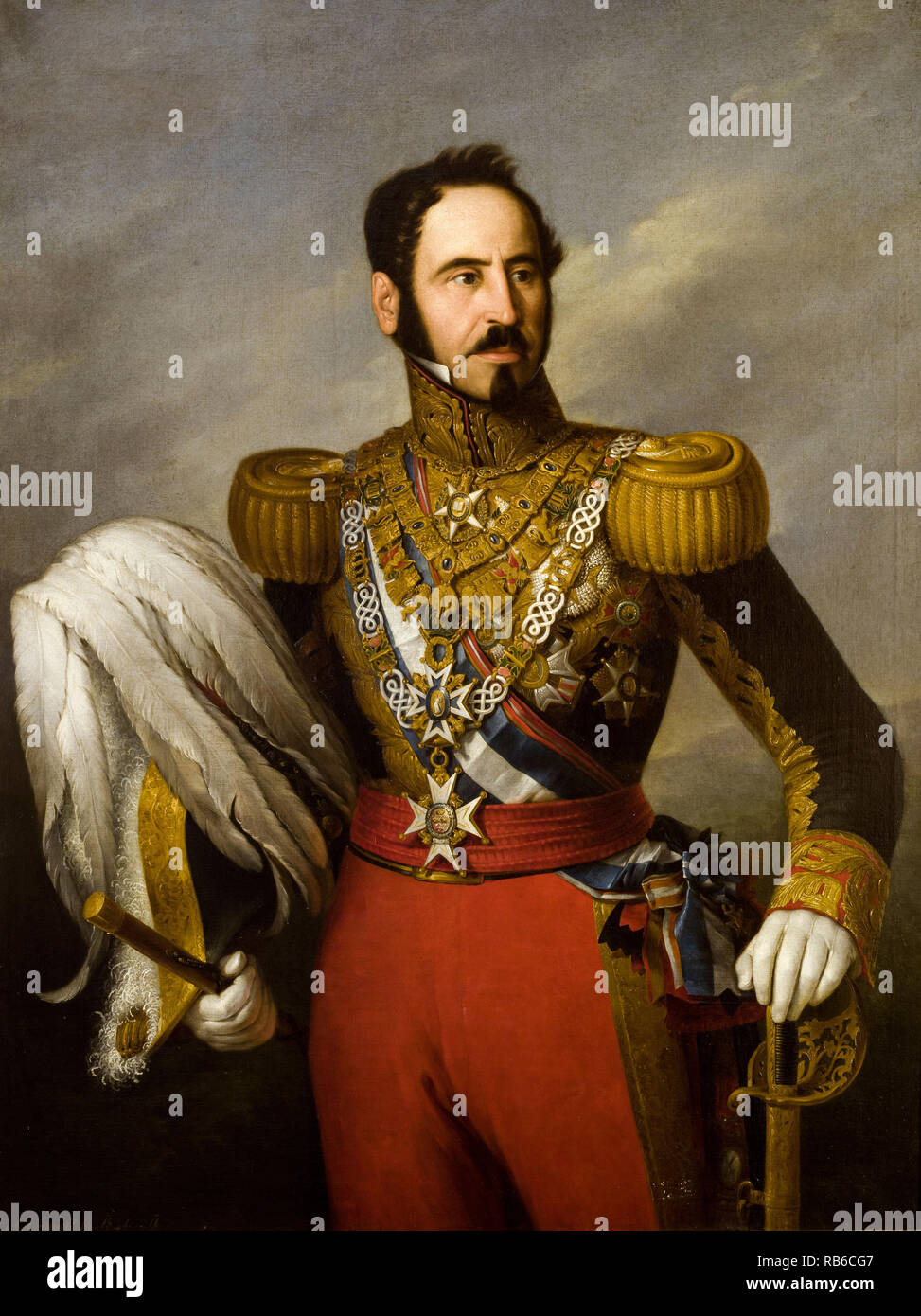 Baldomero Espartero, Prince of Vergara, Joaquín Baldomero Fernández-Espartero y Álvarez de Toro, 1st Prince of Vergara, (1793 – 1879) Spanish general and politician, who served as the Regent of Spain. He also served as Prime Minister of Spain Stock Photo