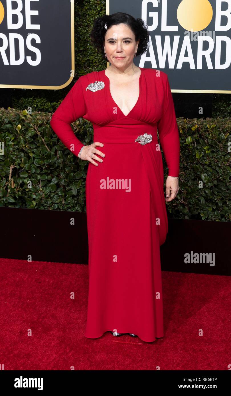 Alex Borstein attends the 76th Annual Golden Globe Awards, Golden Globes, at Hotel Beverly Hilton in Beverly Hills, Los Angeles, USA, on 06 January 2019. | usage worldwide Stock Photo