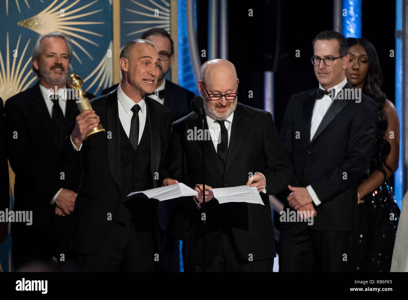 Beverly Hills, USA. 06th Jan, 2019. Accepting the Golden Globe for BEST(02)